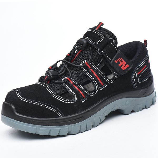 men's big size breathable steel toe caps working safety shoes summer cow suede leather worker sandals platform security boots, Black
men's big size breathable steel toe caps working safety shoes summer cow suede leather worker sandals platform security boots, Black