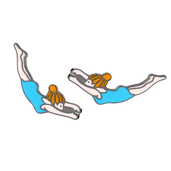 new fashion style enamel cartoon diving gymnastics sports girl brooch collar pins lapel pin swimming team gymnast team gift, Gray 
new fashion style enamel cartoon diving gymnastics sports girl brooch collar pins lapel pin swimming team gymnast team gift, Gray