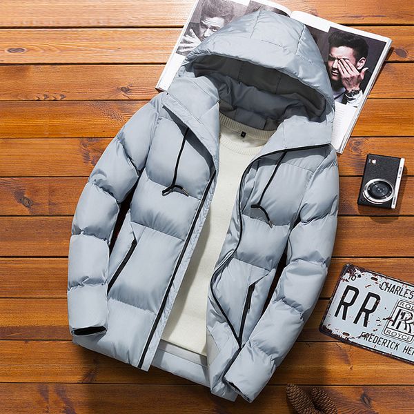 2020 men's new style brushed and thick down jacket cotton-padded clothes youth warm solid color hooded quilted cotton cloth, Black
2020 men's new style brushed and thick down jacket cotton-padded clothes youth warm solid color hooded quilted cotton cloth, Black
