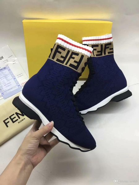 2019 with box luxurious brand sneakers fashion high-elastic cloth men women casual sport shoes designers shoes 36-45, Black
2019 with box luxurious brand sneakers fashion high-elastic cloth men women casual sport shoes designers shoes 36-45, Black