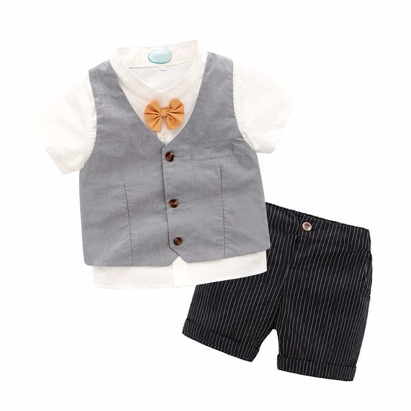 kid boys clothes summer toddler kids striped vest+t-shirt+shorts suit children boy clothing sets, White
kid boys clothes summer toddler kids striped vest+t-shirt+shorts suit children boy clothing sets, White