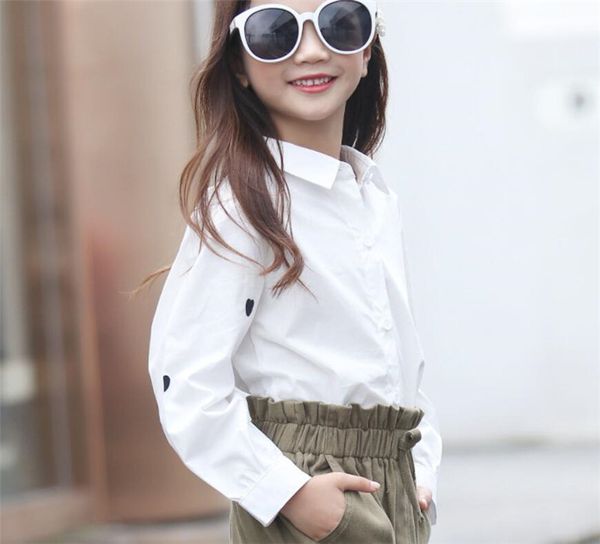 new arrival 2020 children clothing autumn long sleeve shirts for school student cotton black love print girls white blouse, White;black
new arrival 2020 children clothing autumn long sleeve shirts for school student cotton black love print girls white blouse, White;black