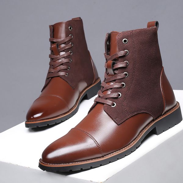 ankle boots spring/autumn plus size 45-48 waterproof pu pointe shoes for gentleman wedges soild high shoes male driving, Black
ankle boots spring/autumn plus size 45-48 waterproof pu pointe shoes for gentleman wedges soild high shoes male driving, Black