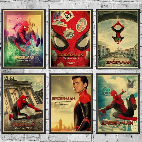 superhero movie far from home poster marvel movie wall stickers vintage poster prints for bar and home decor
superhero movie far from home poster marvel movie wall stickers vintage poster prints for bar and home decor