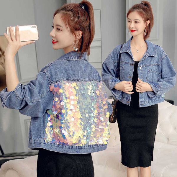 ladies denim jacket korean short outwaer sequins single-breasted casual streetwear women clothes 2020 chaqueta mujer, Black;brown
ladies denim jacket korean short outwaer sequins single-breasted casual streetwear women clothes 2020 chaqueta mujer, Black;brown