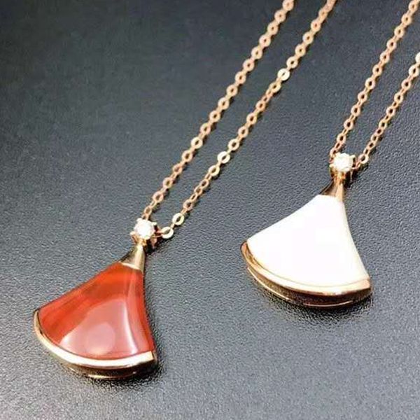 18k rose gold real diamond women pendant necklaces skirt fan red agate wedding party engagement anniversary necklaces birthday, Silver
18k rose gold real diamond women pendant necklaces skirt fan red agate wedding party engagement anniversary necklaces birthday, Silver