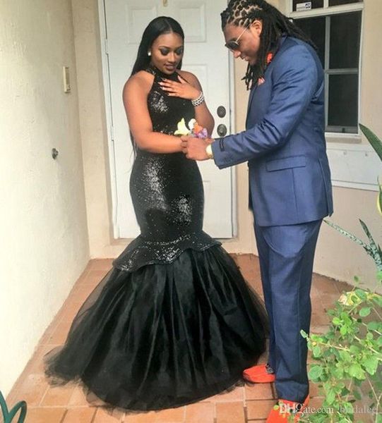 sparkly african black sequins mermaid prom dresses for elegant halter jewel neck plus size formal evening gowns dresses evening wear custom, Black;red
sparkly african black sequins mermaid prom dresses for elegant halter jewel neck plus size formal evening gowns dresses evening wear custom, Black;red