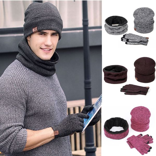 women men winter beanie hat infinity scarf touch screen gloves 3 pieces knitted set thicken plush lining snow ski outdoor warmer, Blue;gray
women men winter beanie hat infinity scarf touch screen gloves 3 pieces knitted set thicken plush lining snow ski outdoor warmer, Blue;gray