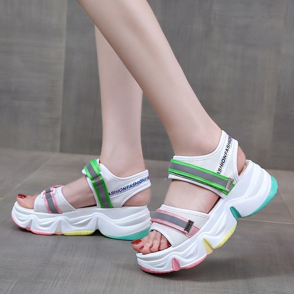rainbow sole casual platform wedge sandals women mixed colors mesh sport sandals summer outdoor thick sole sandalias black white
rainbow sole casual platform wedge sandals women mixed colors mesh sport sandals summer outdoor thick sole sandalias black white