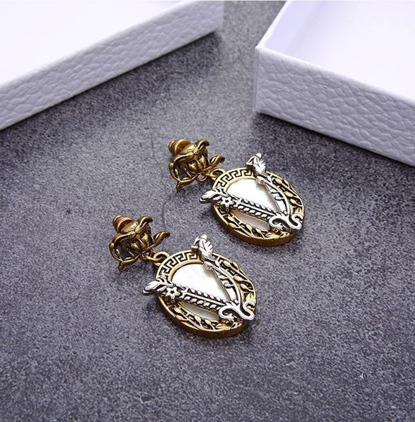 the new style of fritillaria is selling well in europe and america luxury custom women's earrings, Golden;silver