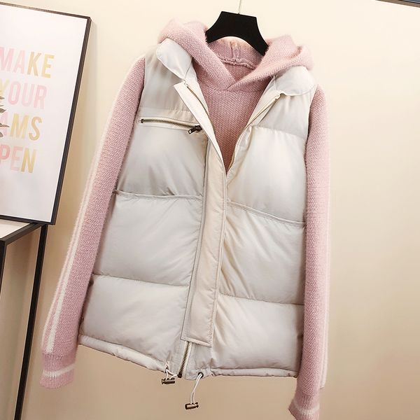 autumn winter vest jacket coat women's pure color cotton vest jacket down clothing female students casual waistcoat, Black;white
autumn winter vest jacket coat women's pure color cotton vest jacket down clothing female students casual waistcoat, Black;white