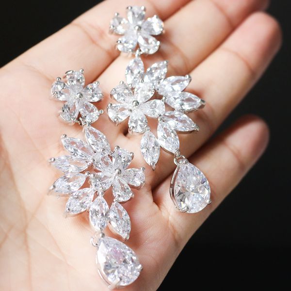 fashion shiny zircon earrings for women bridal earring jewelry wedding accessories earrings girls' bithday gifts, White
fashion shiny zircon earrings for women bridal earring jewelry wedding accessories earrings girls' bithday gifts, White