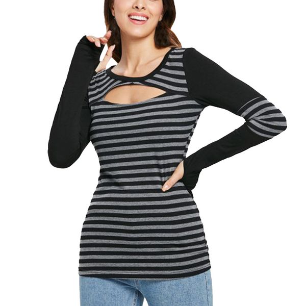 feitong women blouses long sleeve round neck striped patchwork hollow out blouse shirt casual blusas femininas plus size, White
feitong women blouses long sleeve round neck striped patchwork hollow out blouse shirt casual blusas femininas plus size, White