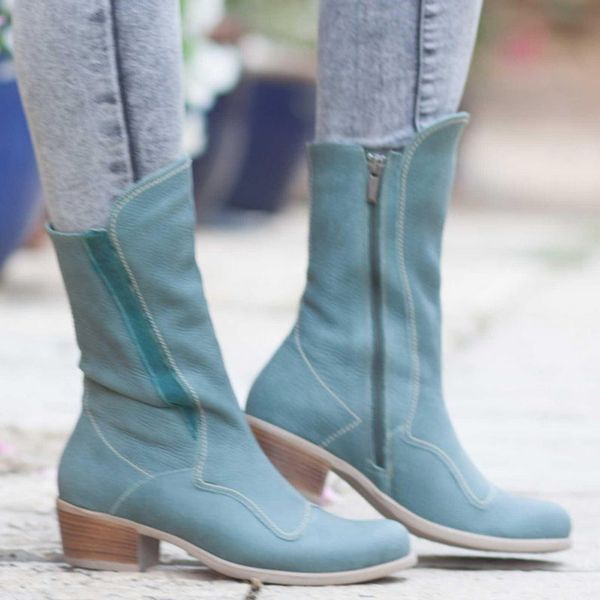 women boots mid-boots winter boots female pointed toe pu leather 2019 new lady zipper low heel solid color leather, Black
women boots mid-boots winter boots female pointed toe pu leather 2019 new lady zipper low heel solid color leather, Black