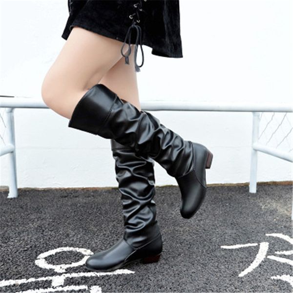 large size 35-43 new arrive knee high women boots square heels half boots spring autumn shoes woman black white brown
large size 35-43 new arrive knee high women boots square heels half boots spring autumn shoes woman black white brown