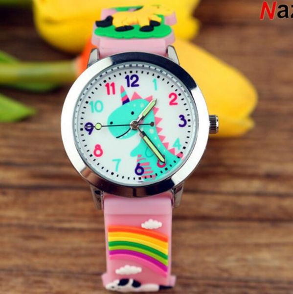 dinosaur wristwatch alloy shell luminous cartoon quartz clock 3d colorful band candy silicone girl boy wristwatches, Slivery;brown
dinosaur wristwatch alloy shell luminous cartoon quartz clock 3d colorful band candy silicone girl boy wristwatches, Slivery;brown