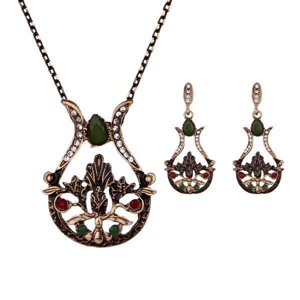foreign trade retro diamond crystal vase necklace set earrings, creative accessories wholesale, Silver
foreign trade retro diamond crystal vase necklace set earrings, creative accessories wholesale, Silver
