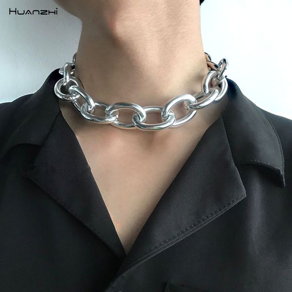 huanzhi hip hop 2019 new thick lock chain metal punk necklace for women men goth jewelry harajuku vintage femme fashion jewelry, Silver
huanzhi hip hop 2019 new thick lock chain metal punk necklace for women men goth jewelry harajuku vintage femme fashion jewelry, Silver