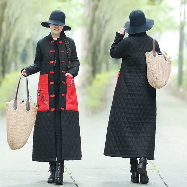 2018 winter new style ethnic-style women's dress long cotton linen embroidery long sleeve cotton coat thick cotton-padded clothe, Blue;black
2018 winter new style ethnic-style women's dress long cotton linen embroidery long sleeve cotton coat thick cotton-padded clothe, Blue;black
