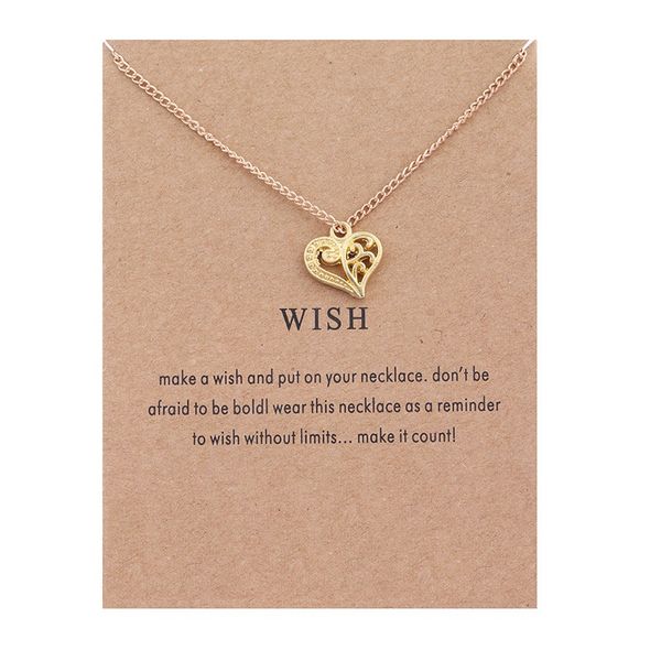 love heart clavicle chain necklaces with wishing card golden heart pendant choker necklace for women girls jewelry gifts, Silver
love heart clavicle chain necklaces with wishing card golden heart pendant choker necklace for women girls jewelry gifts, Silver