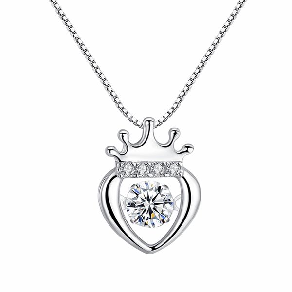 small crown necklace love pendant chain necklace golden copper metal simple style fascinating hip hop jewels trendy jewely, Silver
small crown necklace love pendant chain necklace golden copper metal simple style fascinating hip hop jewels trendy jewely, Silver
