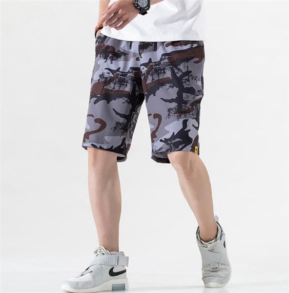 summer mens 2020 luxury designer shorts fashion loose knee length cargo pants camouflage casual male clothing, White;black 
summer mens 2020 luxury designer shorts fashion loose knee length cargo pants camouflage casual male clothing, White;black