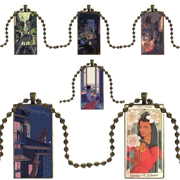 cassandra jean art vintage jewelry steel plated with glass cabochon choker long pendant rectangle necklace for women men, Silver
cassandra jean art vintage jewelry steel plated with glass cabochon choker long pendant rectangle necklace for women men, Silver