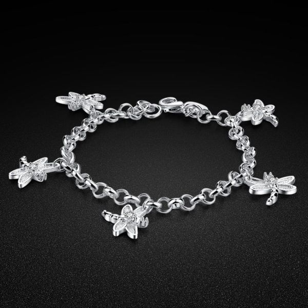 special women's silver jewelry cute 925 silver bracelet original dragonfly bracelet lobster claw buckle girl birthday gif, Black
special women's silver jewelry cute 925 silver bracelet original dragonfly bracelet lobster claw buckle girl birthday gif, Black