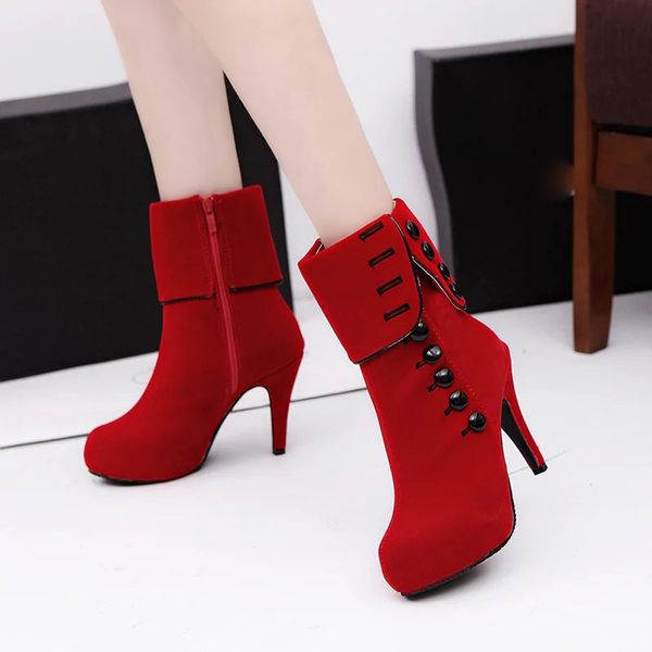 2019 women's winter boots snow boot fashion short boot high heel platform buckle botas mujer invierno waterproof with zipper hot, Black
2019 women's winter boots snow boot fashion short boot high heel platform buckle botas mujer invierno waterproof with zipper hot, Black