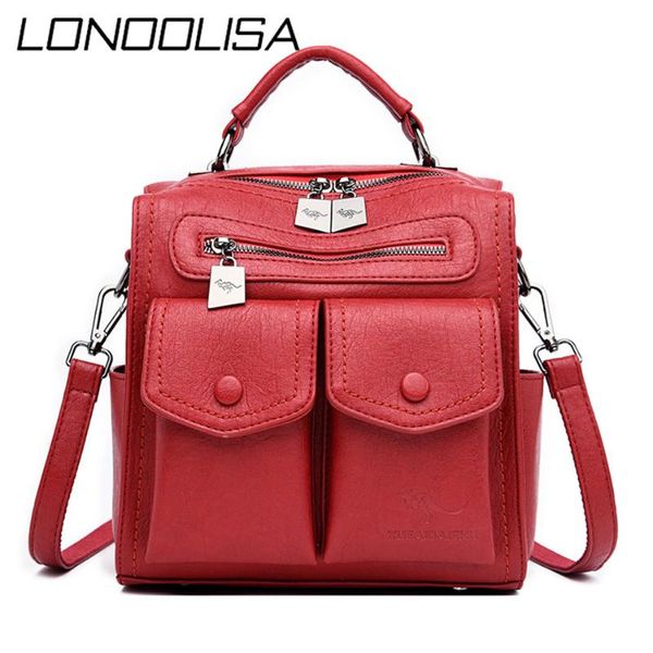 2020 women soft leather small backpack female school bags backpacks for girls shoulder bag multifunction bagpack mochila mujer
2020 women soft leather small backpack female school bags backpacks for girls shoulder bag multifunction bagpack mochila mujer