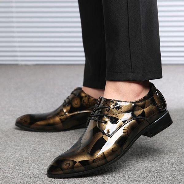 classic man pointed toe dress shoes mens patent leather wedding shoes formal big size fashion feb27, Black
classic man pointed toe dress shoes mens patent leather wedding shoes formal big size fashion feb27, Black