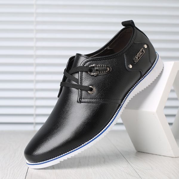men's casual shoes genuine leather solid loafers oxfords spring/autumn man lace-up asakuchi breathable rubber flat heel shoes, Black
men's casual shoes genuine leather solid loafers oxfords spring/autumn man lace-up asakuchi breathable rubber flat heel shoes, Black
