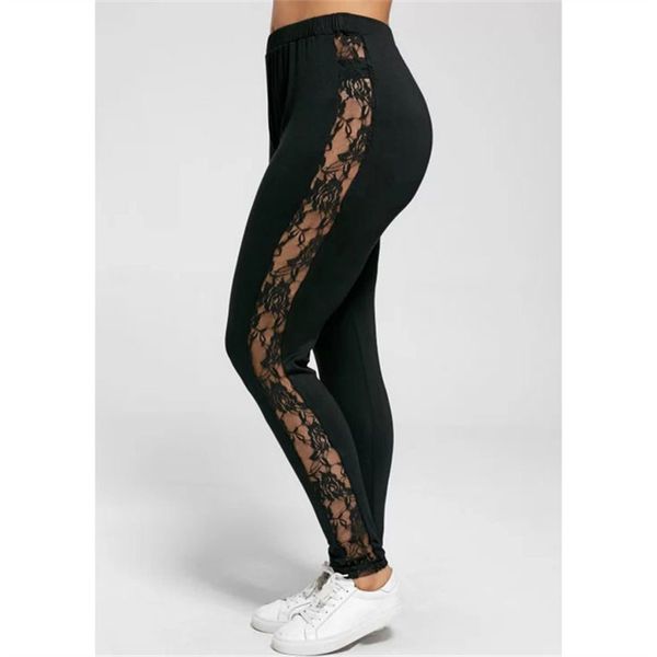 foreign trade 2018 spring and autumn ms. new leggings ladies lace embroidery mesh splicing stretch leggings slim black plus size for famale
foreign trade 2018 spring and autumn ms. new leggings ladies lace embroidery mesh splicing stretch leggings slim black plus size for famale
