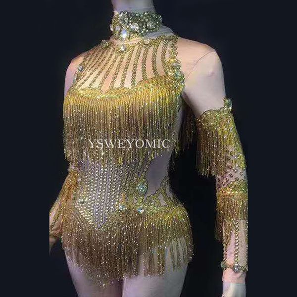 gold rhinestones tassel spandex bodysuit dance costume women birthday party rhinestones stage outfit nightclub dance wear, Black;red
gold rhinestones tassel spandex bodysuit dance costume women birthday party rhinestones stage outfit nightclub dance wear, Black;red