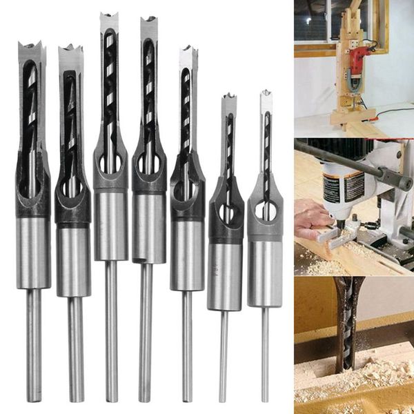 7pcs 1/4 to 1/2 square hole drill bit 45 steel mortising drilling woodworking tools
7pcs 1/4 to 1/2 square hole drill bit 45 steel mortising drilling woodworking tools