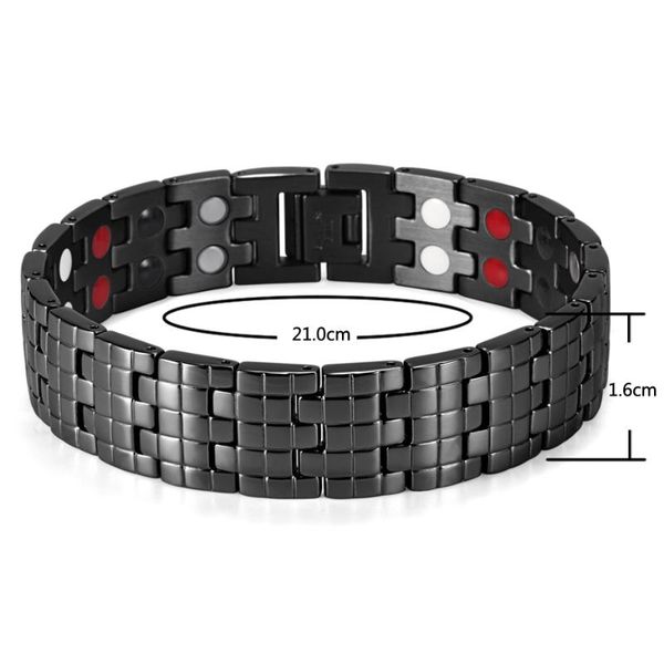 men's stainless steel bracelet double row 4 elements energy power link bracelet black polished
men's stainless steel bracelet double row 4 elements energy power link bracelet black polished