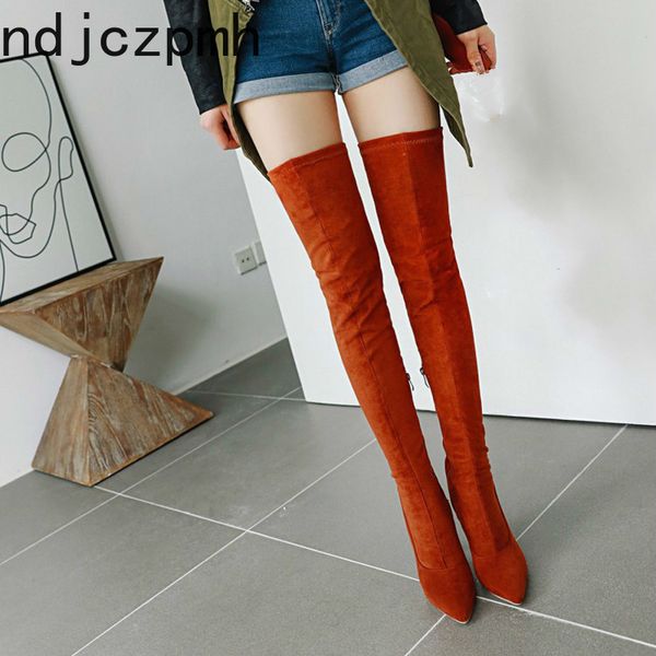 women's boots new autumn and winter fashion pointed zipper fine heel high heel women's over the knee boots plus size 32-48, Black
women's boots new autumn and winter fashion pointed zipper fine heel high heel women's over the knee boots plus size 32-48, Black