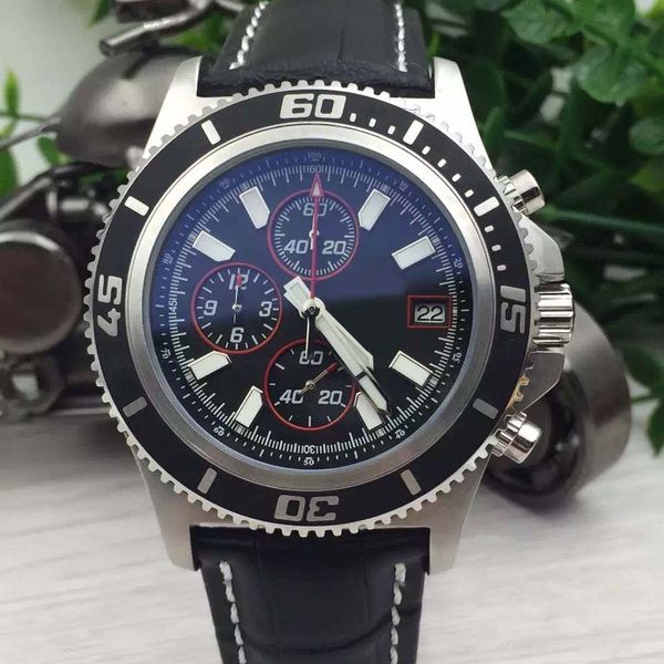 functional outdoor men watch br 1884 superocean 42mm chronomat red circle man wristwatches quartz mens watches with black leather band, Slivery;brown
functional outdoor men watch br 1884 superocean 42mm chronomat red circle man wristwatches quartz mens watches with black leather band, Slivery;brown