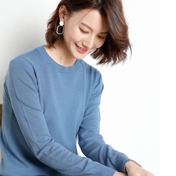 autumn sweater female pullover solid color round neck short section loose wild bottoming shirt casual slim knit shirt thin, White;black
autumn sweater female pullover solid color round neck short section loose wild bottoming shirt casual slim knit shirt thin, White;black