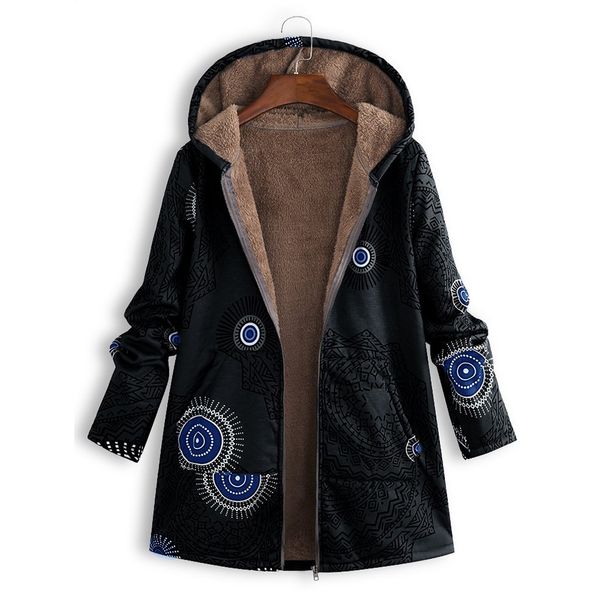 winter large size s-5xl women coats winter warm outwear print hooded pockets vintage oversize coats women #104, Black;brown
winter large size s-5xl women coats winter warm outwear print hooded pockets vintage oversize coats women #104, Black;brown