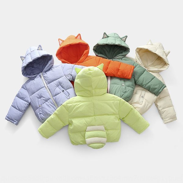 down jacket children's coat wear coat ins boys' and boys' children's down jacket 2019 cartoon little bee, Blue;gray