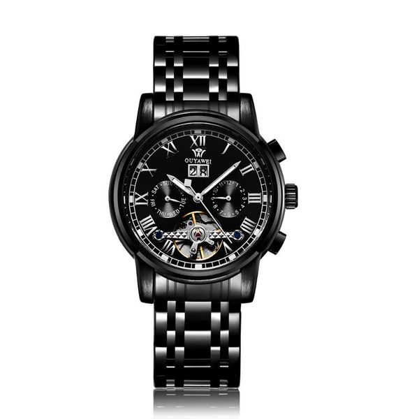 ouyawei classic men's mechanical automatic watches skeleton watch stainless steel male clock men relogio masculino, Slivery;brown
ouyawei classic men's mechanical automatic watches skeleton watch stainless steel male clock men relogio masculino, Slivery;brown