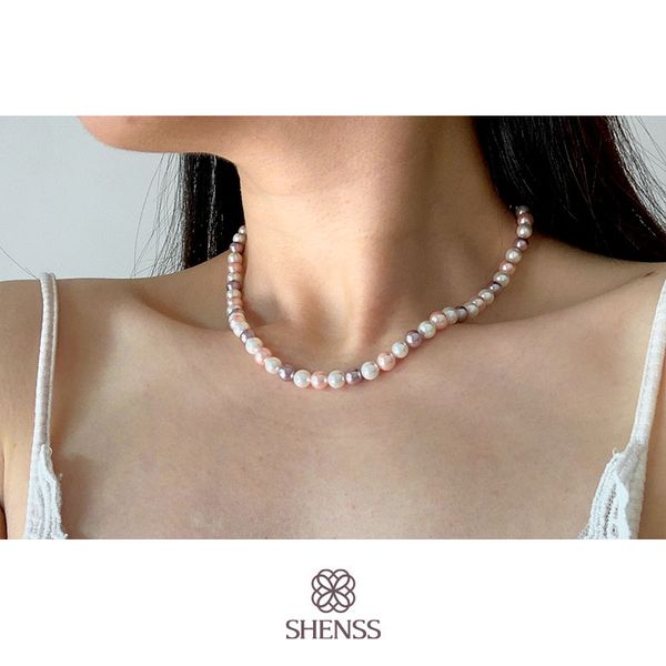 elegant shell pearl necklace 925 sterling silver chain for women classic jewelry temperament candy color necklace 40+5cm/6-10mm
elegant shell pearl necklace 925 sterling silver chain for women classic jewelry temperament candy color necklace 40+5cm/6-10mm