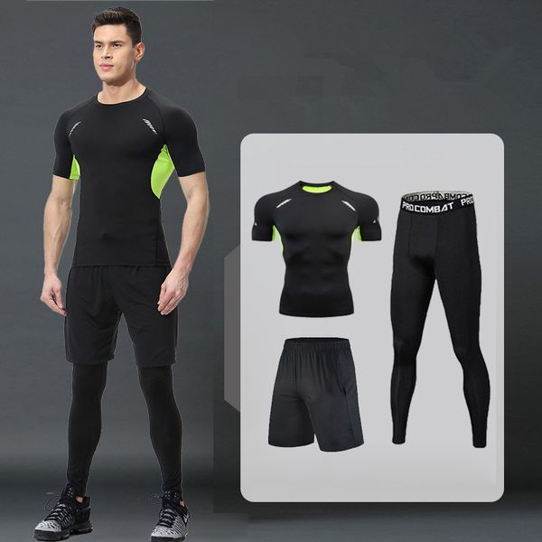 3 pcs/set compression sets tracksuit mens sport running set jogging suit rashgard gym clothing men fitness workout tights, Black;blue
3 pcs/set compression sets tracksuit mens sport running set jogging suit rashgard gym clothing men fitness workout tights, Black;blue