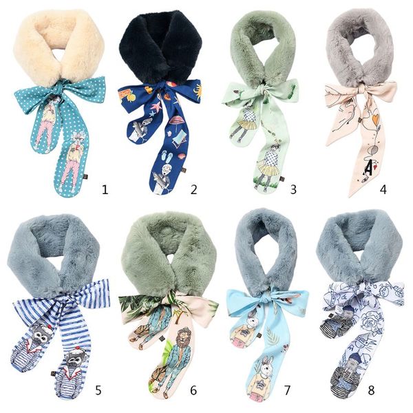 women girls winter thicken plush scarf fashion bow scarfs windproof neck warmer a69c, Blue;gray
women girls winter thicken plush scarf fashion bow scarfs windproof neck warmer a69c, Blue;gray