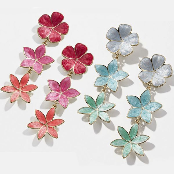 stud 2021 summer design enamel gradient red blue flower shape long earrings fashion party statement for women, Golden;silver
stud 2021 summer design enamel gradient red blue flower shape long earrings fashion party statement for women, Golden;silver
