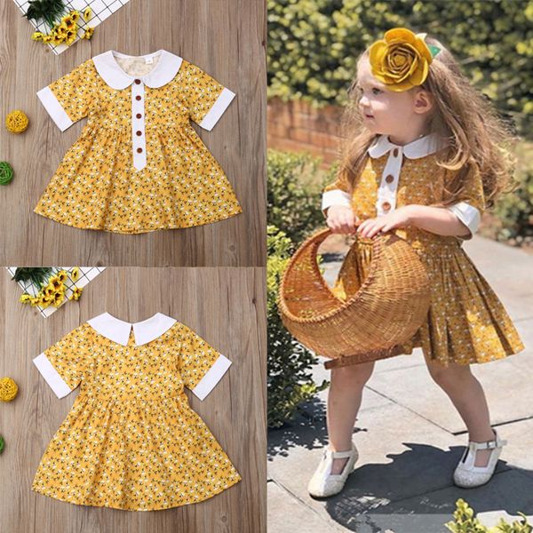 summer baby girls dresses 1-6y girl doll collar flower dress short-sleeved single breasted princess skirt kids designer clothes girls jy495, Red;yellow
summer baby girls dresses 1-6y girl doll collar flower dress short-sleeved single breasted princess skirt kids designer clothes girls jy495, Red;yellow