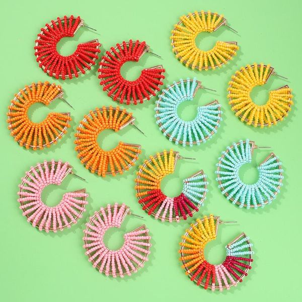 2020 new c shape big hoop earrings for women girls fashion jewelry iridescent rice beads earring hypoallergenic, Golden;silver
2020 new c shape big hoop earrings for women girls fashion jewelry iridescent rice beads earring hypoallergenic, Golden;silver