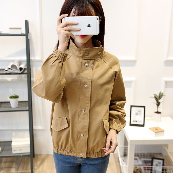 sweet solid women jacket button stand harajuku short jackets and coats slim women clothes 2018, Black;brown
sweet solid women jacket button stand harajuku short jackets and coats slim women clothes 2018, Black;brown