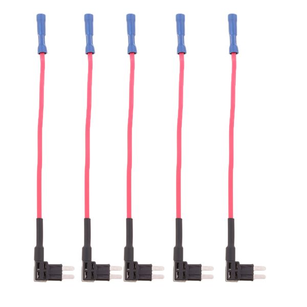 5 pieces car motorcycle atm mini blade fuse holder add a circuit fuse tap